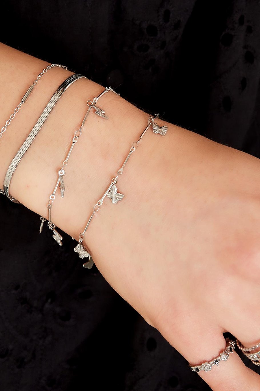 Bracelet butterfly Gold Color Stainless Steel Picture2